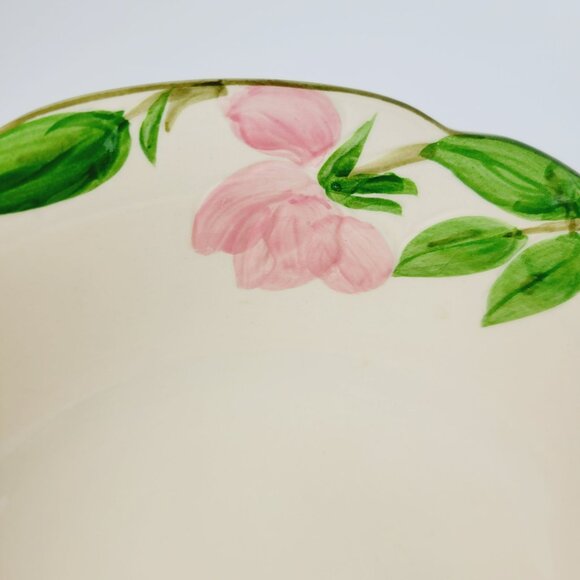 Franciscan Desert Rose 9" Serving Bowl Pink Floral Hand Painted c.1949-53 USA - Picture 6 of 10